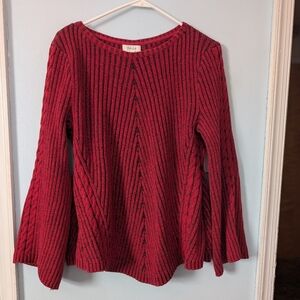 GAP Red Chunky Knit Crew Neck Sweater